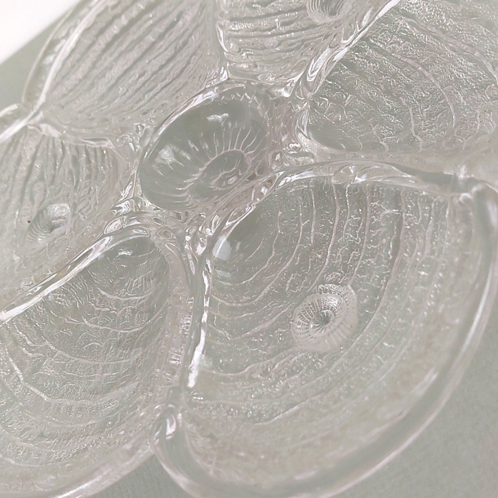 Oyster /Clam Glass Serving Plate